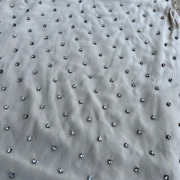 Chloe 100% Silk Rhinestone Sleeveless Top Sz 40 - Picture 2 of 7